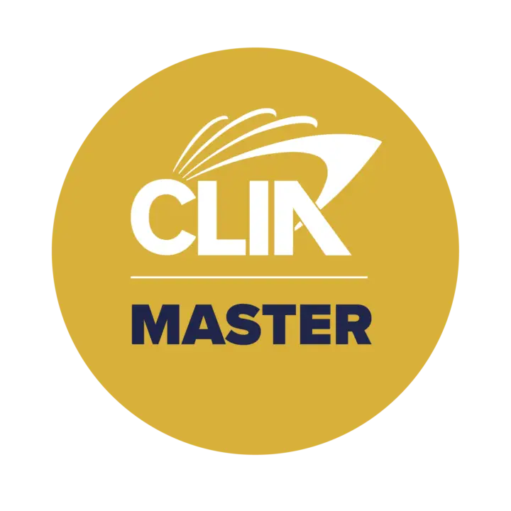 Badge showing CLIA Master membership status