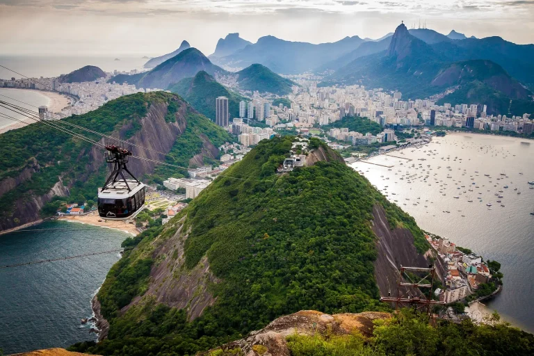 Sweeping view of Rio de Janeiro from the top of Sugar Loaf